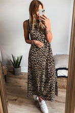 Load image into Gallery viewer, Luxury Leopard Print Sleeveless Maxi Dress Modern & Trendy Statement Piece Charming Dress