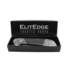Load image into Gallery viewer, 7.75" Titanium & Damascus Folding Knife