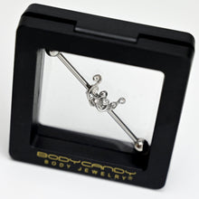 将图片加载到图库查看器,14G Clear Gem Scrolling Elegance Industrial Barbell 38mm