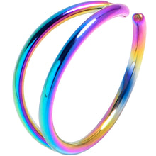 将图片加载到图库查看器,20G 5/16 Rainbow Double Nose Hoop