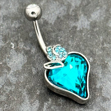 将图片加载到图库查看器,Clear Blue Gem Strawberry Love Belly Ring