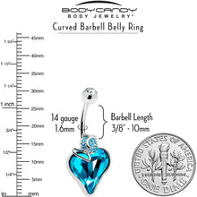 将图片加载到图库查看器,Clear Blue Gem Strawberry Love Belly Ring