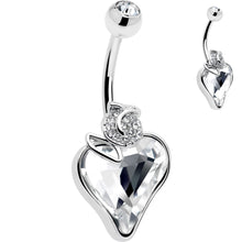 将图片加载到图库查看器,Clear Gem Strawberry Love Belly Ring