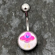 Load image into Gallery viewer, UFO Alien Ship Belly Ring