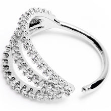 Load image into Gallery viewer, 20G 3/8 Clear CZ Gem Faux Triple Hoop Nose Hoop