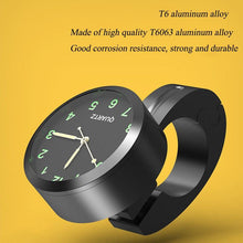Load image into Gallery viewer, 7/8" Universal Motorcycle Handlebar Watch Bike Hand Grip Bar Mount Dial Clock Motorcycle Handlebar Watch Mount Clock Glow Mount Clock Dial Watch Fit Waterproof For Scooter Bicycle Motor ATV