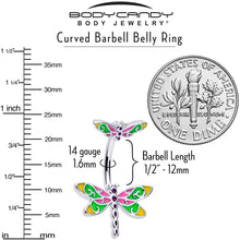 将图片加载到图库查看器,Dragonfly Colors Double Mount Belly Ring