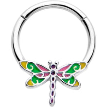 将图片加载到图库查看器,16G 3/8 Dragonfly Color Hinged Segment Ring