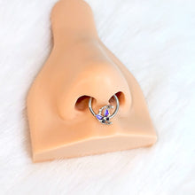 Load image into Gallery viewer, 16G 3/8 Purple Gem Butterfly Purple Beauty Hinged Segment Ring