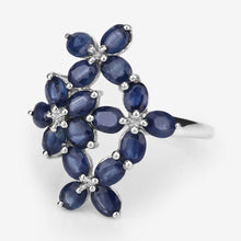 Load image into Gallery viewer, 3.40 Carat Genuine Blue Sapphire .925 Sterling Silver Ring