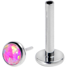 Load image into Gallery viewer, 16G 5/16 Pink Synthetic Opal G23 Titanium Threadless Push In Labret