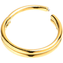 Load image into Gallery viewer, 20G 5/16 Gold PVD 316L Surgical Steel Double Precision Hinged Segment Ring