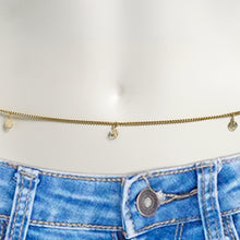 将图片加载到图库查看器,Gold Tone Round Dangles Belly Chain