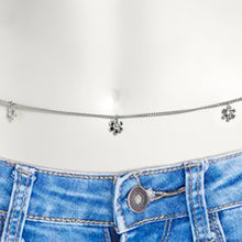 将图片加载到图库查看器,Clear Gem Simple Hippie Flower Dangle Belly Chain