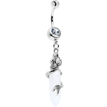 将图片加载到图库查看器,Clear Gem Mermaid Rider Dangle Belly Ring