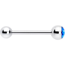 将图片加载到图库查看器,Open Blue Eye Barbell Tongue Ring