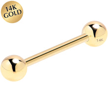 将图片加载到图库查看器,14G 5/8 Solid 14k Yellow Gold Straight Barbell