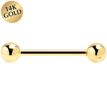 将图片加载到图库查看器,14G 5/8 Solid 14k Yellow Gold Straight Barbell