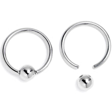 Load image into Gallery viewer, 16G 3/8 Red Green Gem Cherry Dangle BCR Captive Ring Set of 4
