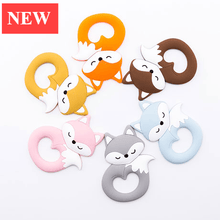 将图片加载到图库查看器,New Sets Baby Silicone Teether Rodent Silicone Animal Fox Teeth Chew Children Goods