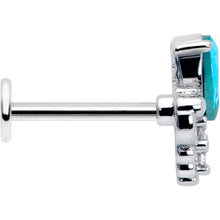 Load image into Gallery viewer, 16G 5/16 Blue Gem Style Simplicity Labret Monroe Tragus