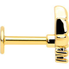 Load image into Gallery viewer, 16G 1/4 Pink CZ Gem Gold Tone Style Fire Labret Monroe Tragus