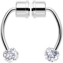 Load image into Gallery viewer, Clear Gem Magnetic Septum Ring Horseshoe Non-Pierced Fake Nose Ring Set