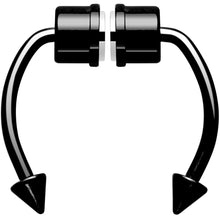 Load image into Gallery viewer, Black PVD Magnetic Septum Ring Horseshoe Non-Pierced Fake Nose Ring Set