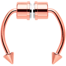 Load image into Gallery viewer, Rose Gold Tone Magnetic Septum Ring Horseshoe Non-Pierced Fake Nose Ring Set