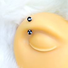 Load image into Gallery viewer, 16G 5/16 Clear Gem Mix Black White Curved Eyebrow Ring Set of 8