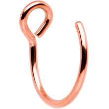 Load image into Gallery viewer, Rose Gold Tone Stainless Steel Clip on Hoop Fake Nose Ring