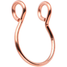 Load image into Gallery viewer, Rose Gold Tone Stainless Steel Clip on Fake Septum Nose Hoop