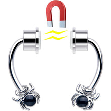 Load image into Gallery viewer, Spider Magnetic Septum Ring Horseshoe Non-Pierced Fake Nose Ring