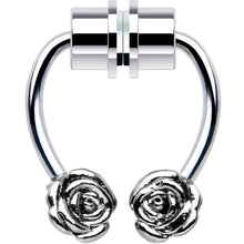 Load image into Gallery viewer, Rose Magnetic Septum Ring Horseshoe Non-Pierced Fake Nose Ring