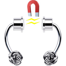 Load image into Gallery viewer, Rose Magnetic Septum Ring Horseshoe Non-Pierced Fake Nose Ring