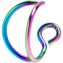 Load image into Gallery viewer, Rainbow Stainless Steel Clip on Double Hoop Fake Nose Ring