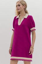Load image into Gallery viewer, Trendy Contrast Short Sleeve Mini Dress Soft & Comfortable Casual Dress for Women