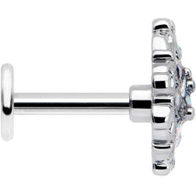 Load image into Gallery viewer, 16G 1/4 Aurora Gem Retro Sunburst Cartilage Labret