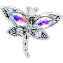 Load image into Gallery viewer, 16G 5/16 Aurora CZ Gem Understated Dragonfly Labret Monroe Tragus