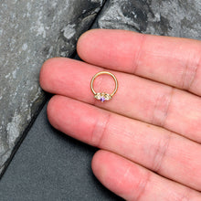将图片加载到图库查看器,16G 3/8 Purple Gem Gold Tone Beauty Bug Hinged Segment Ring