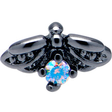 Load image into Gallery viewer, 20G 5/16 Aurora Gem Black Beauty Bug Nose Hoop