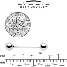 Load image into Gallery viewer, 10G Stainless Straight Steel Barbell 3/4 6mm