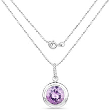 Load image into Gallery viewer, 8.00 Carat Genuine Amethyst .925 Sterling Silver Pendant
