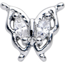 Load image into Gallery viewer, 16G 1/4 Clear Gem Fancy Fab Butterfly Cartilage Tragus Earring