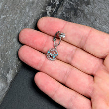 将图片加载到图库查看器,Blue Gem Lunar Dragonfly Fake Clip On Belly Ring