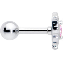 Load image into Gallery viewer, 16G 1/4 Pink Gem Fancy Fab Butterfly Cartilage Tragus Earring