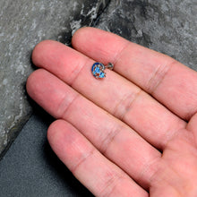 Load image into Gallery viewer, 16G 5/16 Blue CZ Gem Butterfly Love Heart Labret Monroe Tragus