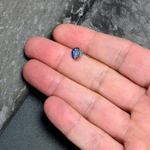 Load image into Gallery viewer, 20G 7mm Blue CZ Gem Moon Butterfly Love Heart L Shape Nose Ring