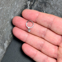 将图片加载到图库查看器,16G 3/8 Blue Synthetic Opal Butterfly Dangle Hinged Segment Ring