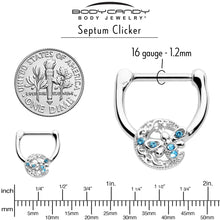 将图片加载到图库查看器,16G 5/16 Blue Gem Lunar Dragonfly Cartilage Clicker